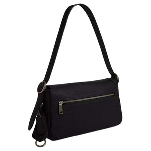 COACH Etta 25 Pebble leather Black.