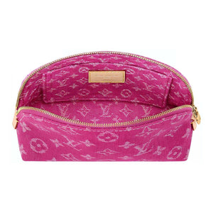 حقيبة مستحضرات تجميل لويس فيتون - إصدار محدود Monogram Denim Pink.