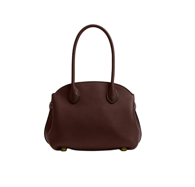 COACH Empire Carryall 21 حقيبة يد جلد بني داكن تصميم أنيق عملي للرحلات اليومية والمكتب