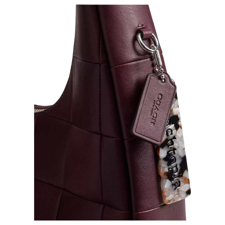 COACH Alter Ego 29 Crescent Bag Interior Snap Pocket Leather Shoulder Bag Tote Large Women's Merlot Burgundy