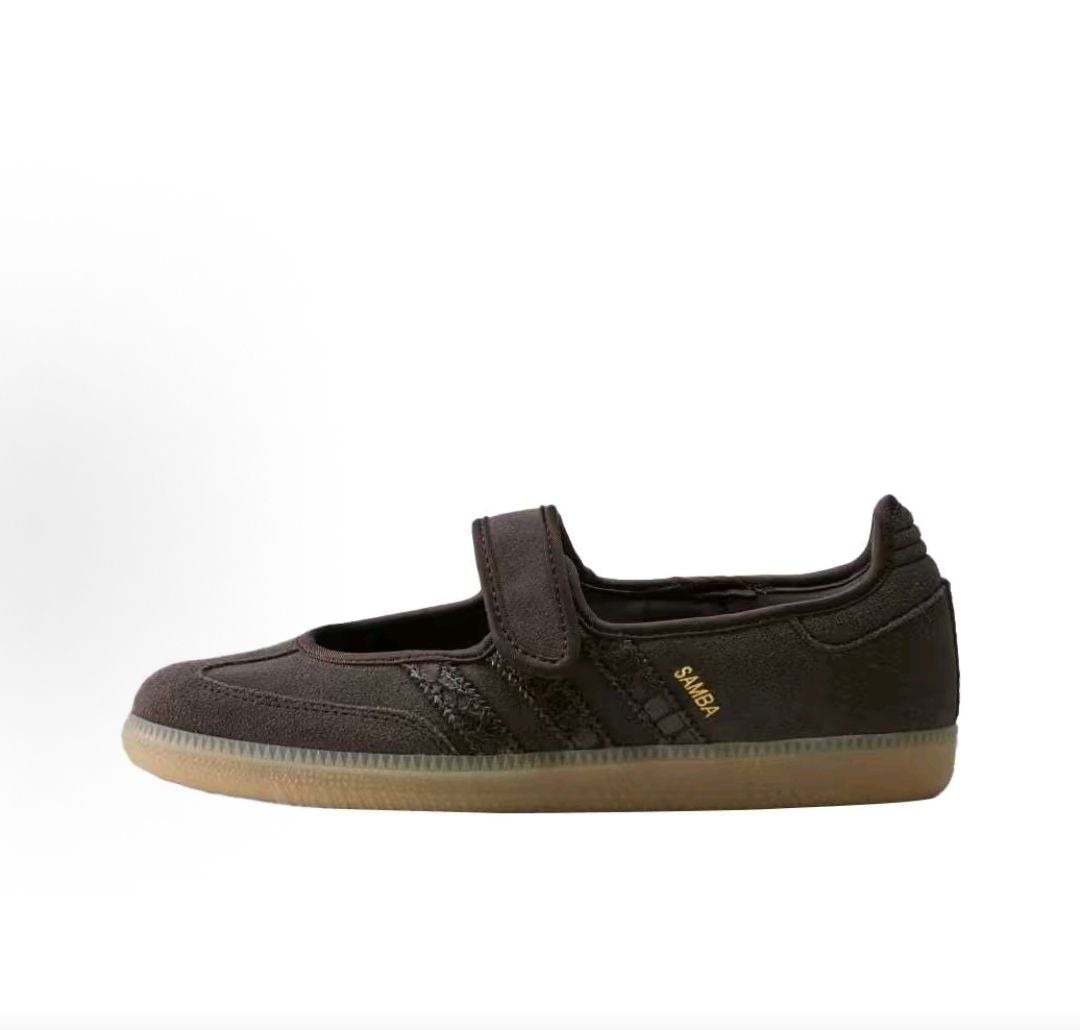 حذاء Adidas Samba Mary Jane بتصميم مريح باللون البني