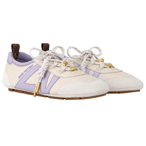 حذاء Louis Vuitton Sneakers نسائي باللون الأبيض والبنفسجي.