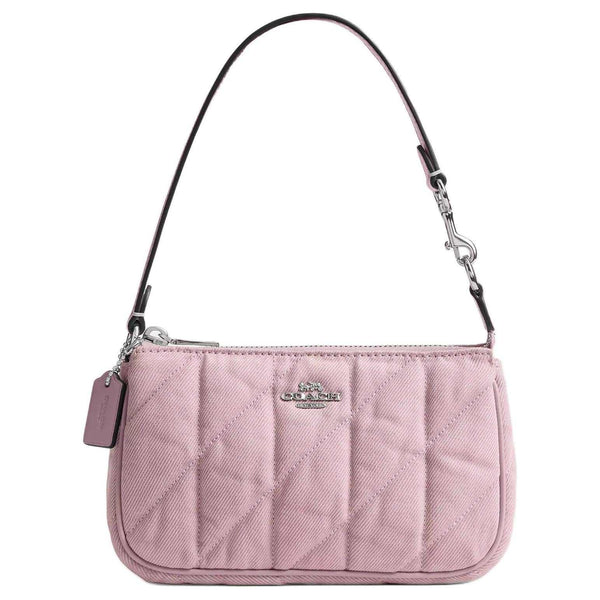 COACH Nolita 19 Diamond Plaid Hardware Denim Tote Bag Small Women's Carnation Pink