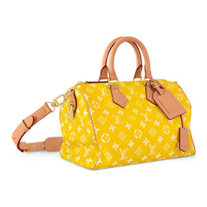 حقيبة Louis Vuitton Speedy 30 باللون الأصفر المميز.