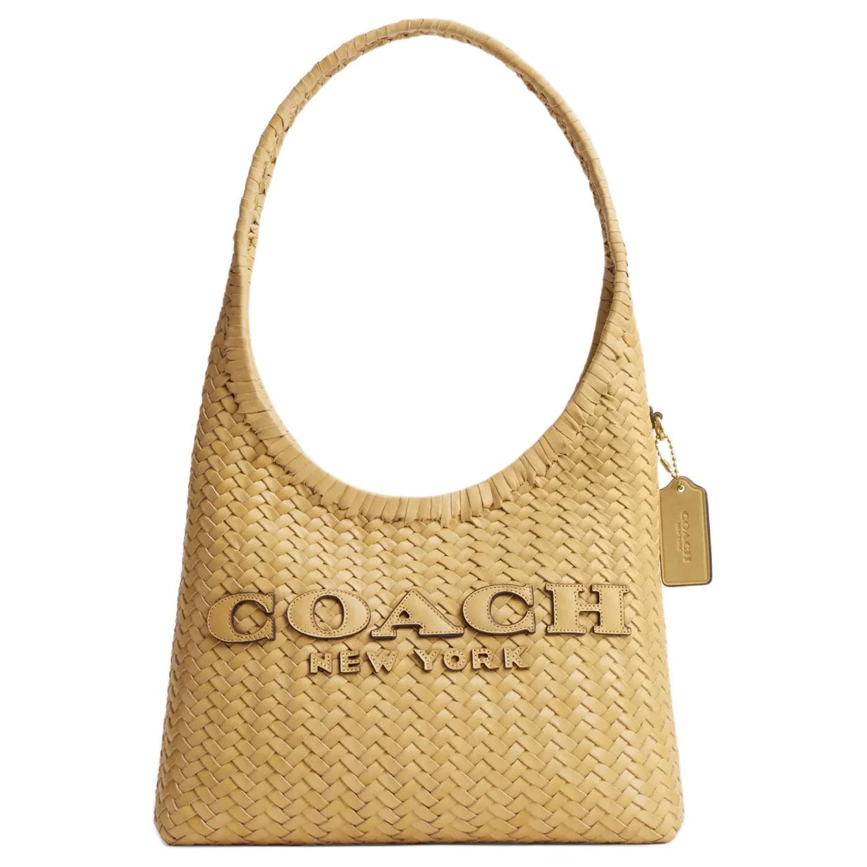 COACH Brooklyn 28 Letter Logo Magnetic Closure Cowhide Handbag Small Women's Vanilla White