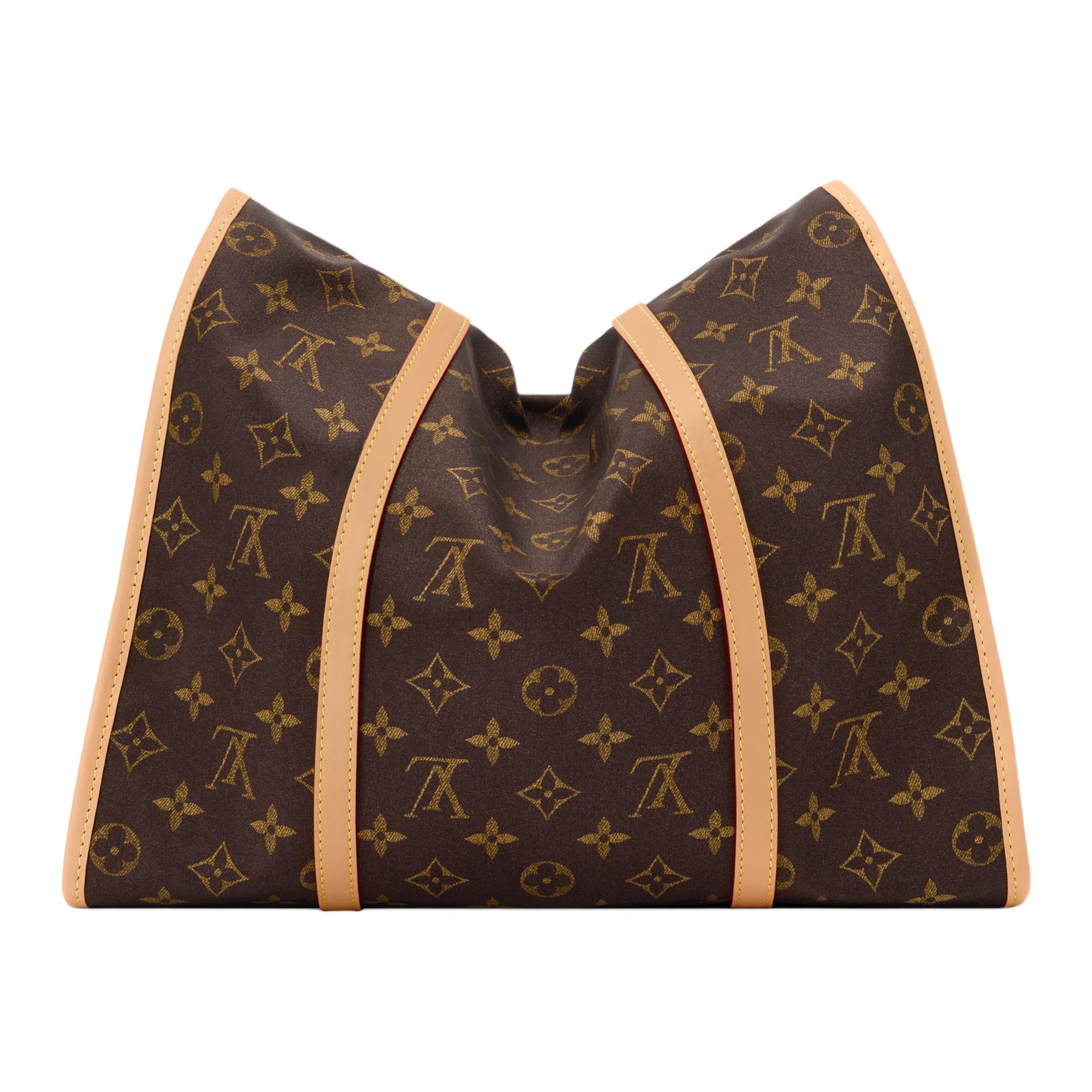LOUIS VUITTON JET LAG Gold Hardware Accessories Mulberry Silk Combined with Nylon Crossbody Handbag Shoulder Bag Medium Size Men's Brown