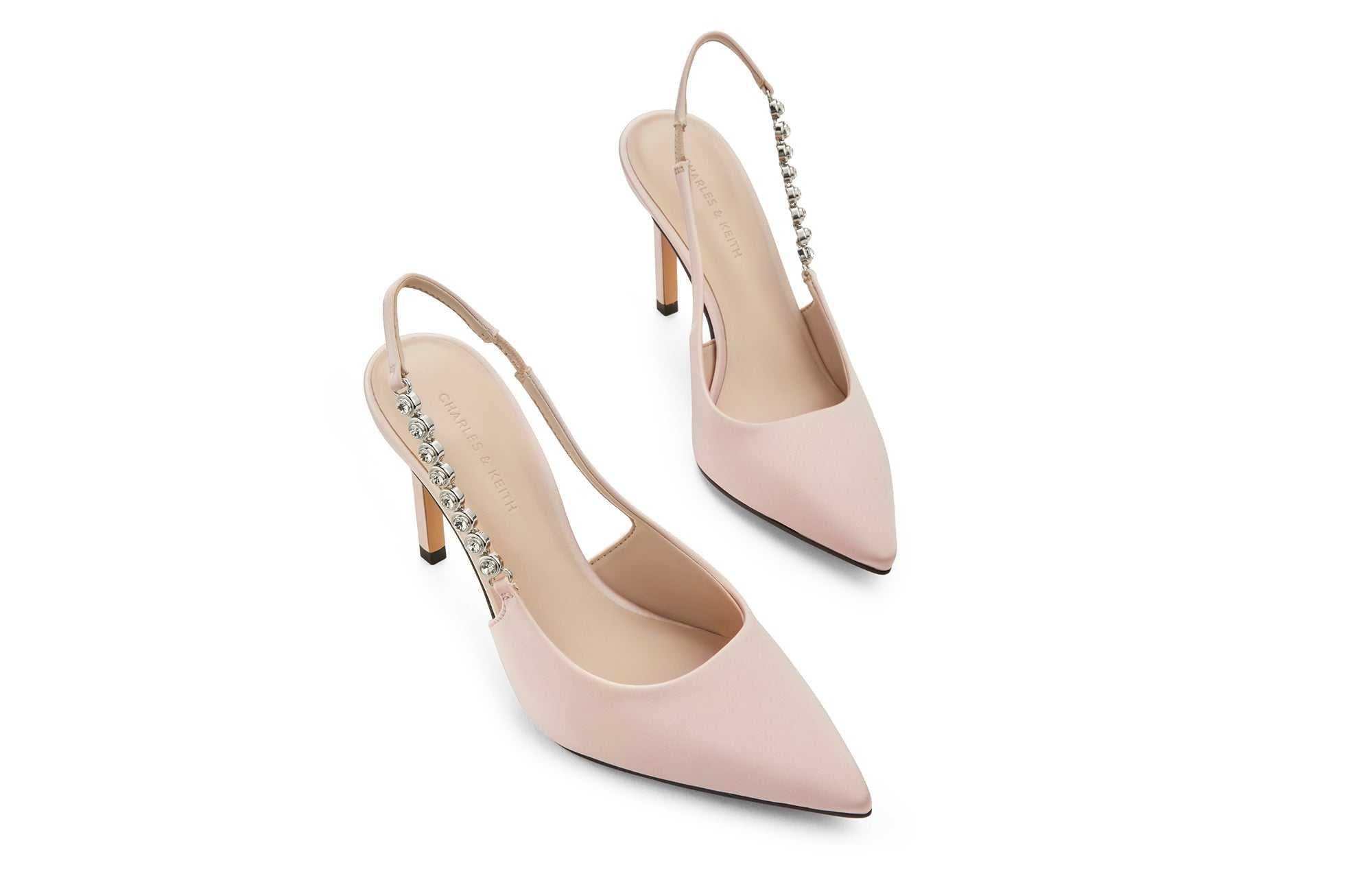 Charles & Keith Heels 9.1 cm |كعب من شارليز آند كيث مرصع بالكريستال ✨.