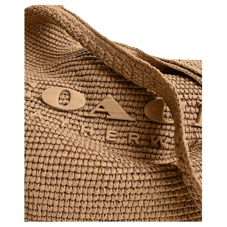 COACH Brooklyn 39 Woven Design Letter Print Straw Single Shoulder Bag Large Women's Beige