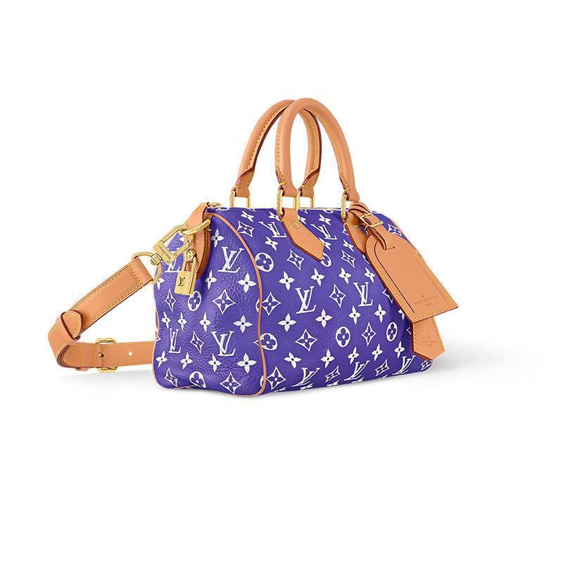 حقيبة Louis Vuitton Speedy 25 بنفسجي بنقشة Monogram.