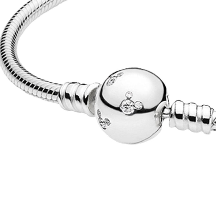 Pandora Mickey bracelet, 925 silver, luxury elegant design.