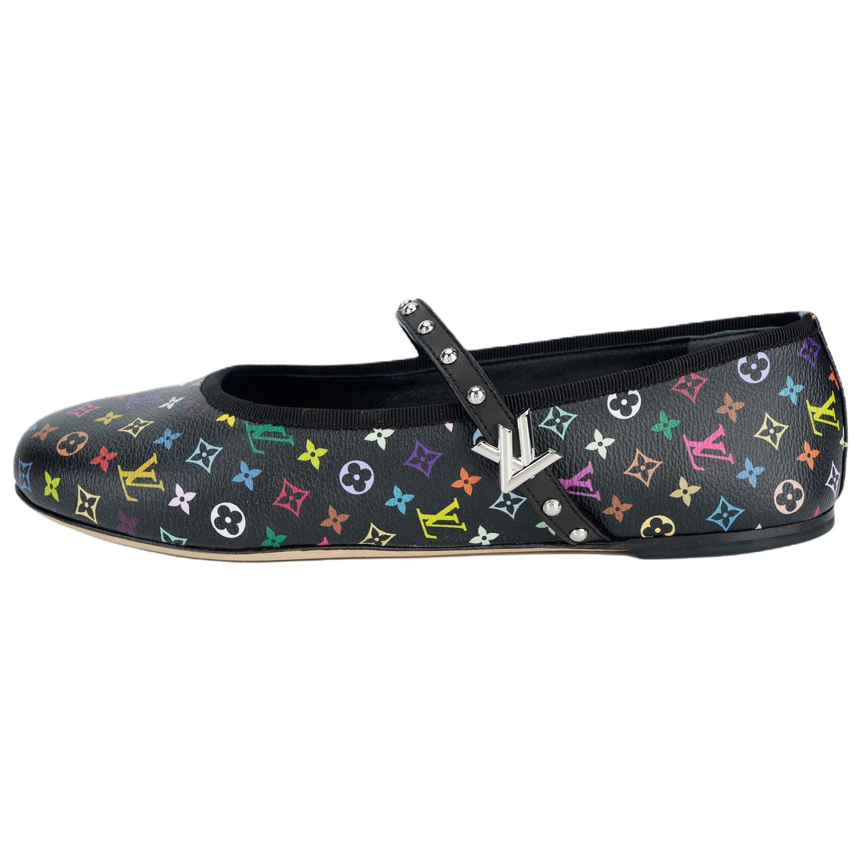 حذاء باليرينا Louis Vuitton x Murakami أسود ملون