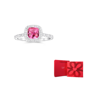 APM Monaco Zircon 925 Silver Ring Carmine.