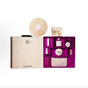 Valentino 520 Countdown All-Star Limited Edition Gift Set, Pure White Record Box, Lipstick Cushion, Perfume Blind Box, Eau de Parfum, Flower