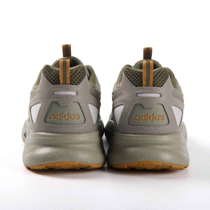 adidas JZ Runner shoes in olive, gray, and orange, featuring a durable mesh design for all-day comfort and stability.