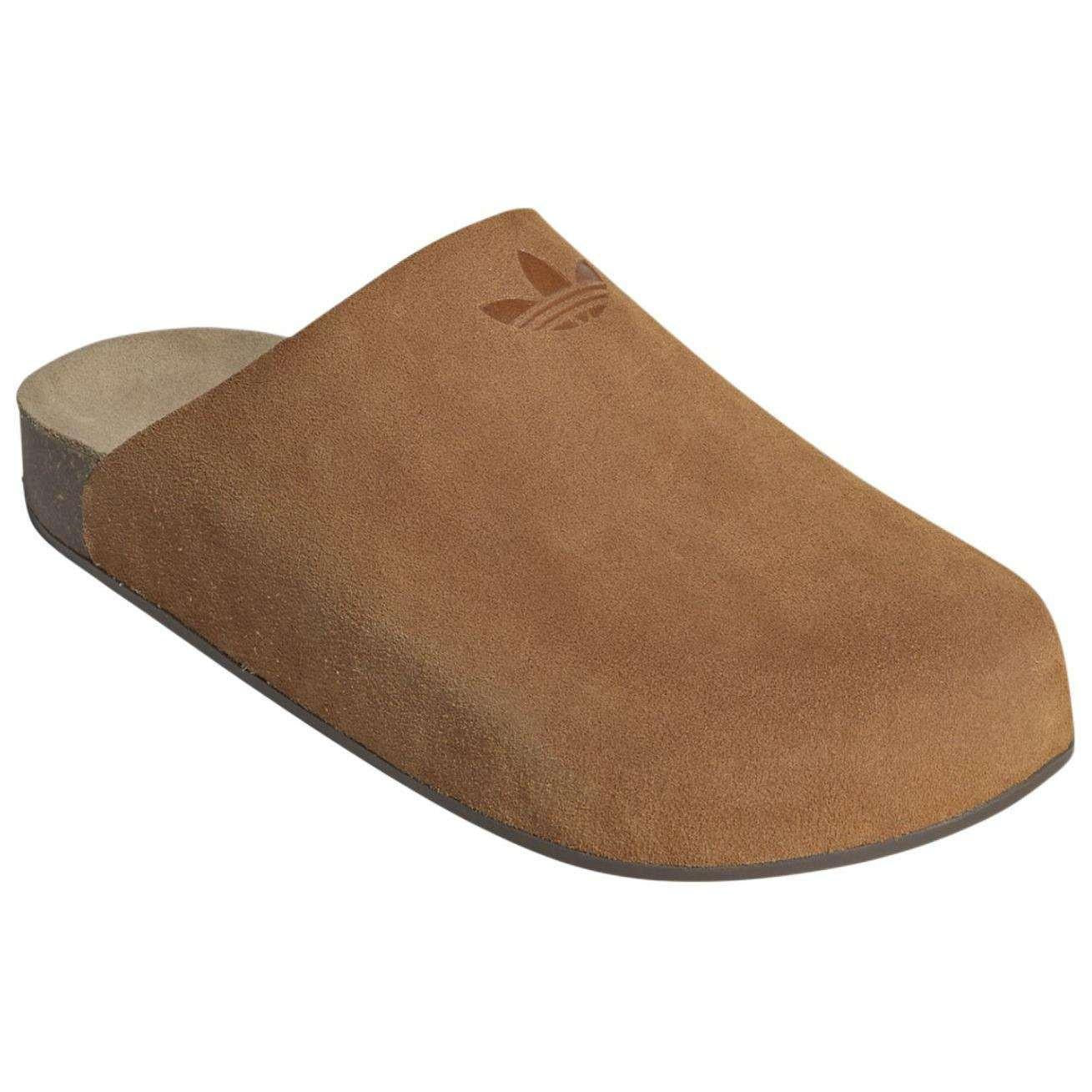 adidas originals Adimule slides in dark brown.
