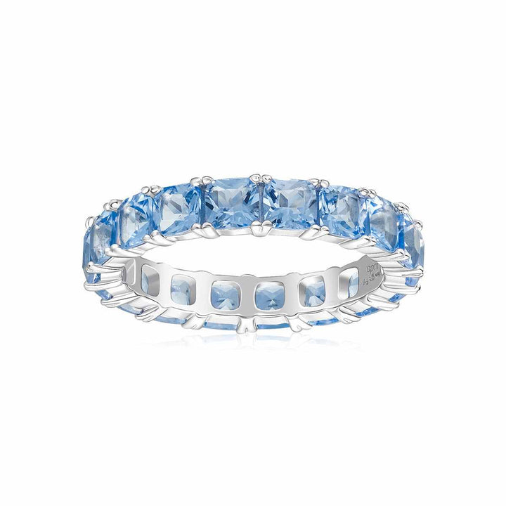 APM Monaco Blue Sparkle Ring with Shimmering Blue Stones in Silver Setting