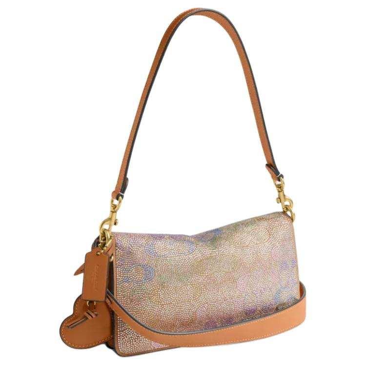 حقيبة Coach Shoulder Bag مرصعة بالكريستال اللامع.