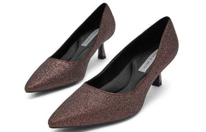 حذاء كعب قصير Kitten Heels نسائي Glitter برونزي CHARLES & KEITH.