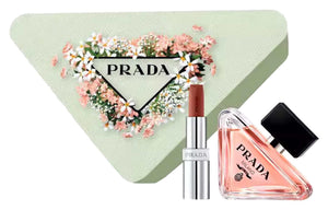 PRADA Heart Flower Lip Perfume Set EDP Bitter Orange Amber 50ml+3.8g.
