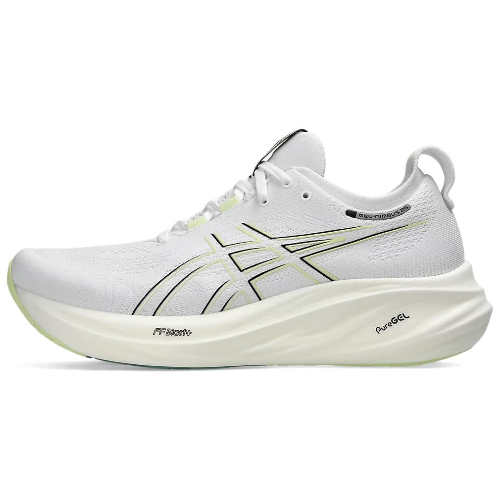 ASICS GEL-Nimbus 26 Comfortable and Versatile Mesh Shock-Absorbing Abrasion-Resistant Low-Top FF BLAST+ ECO, HYBRID ASICS GRIP Men's Fitness Test Running Shoes White Green