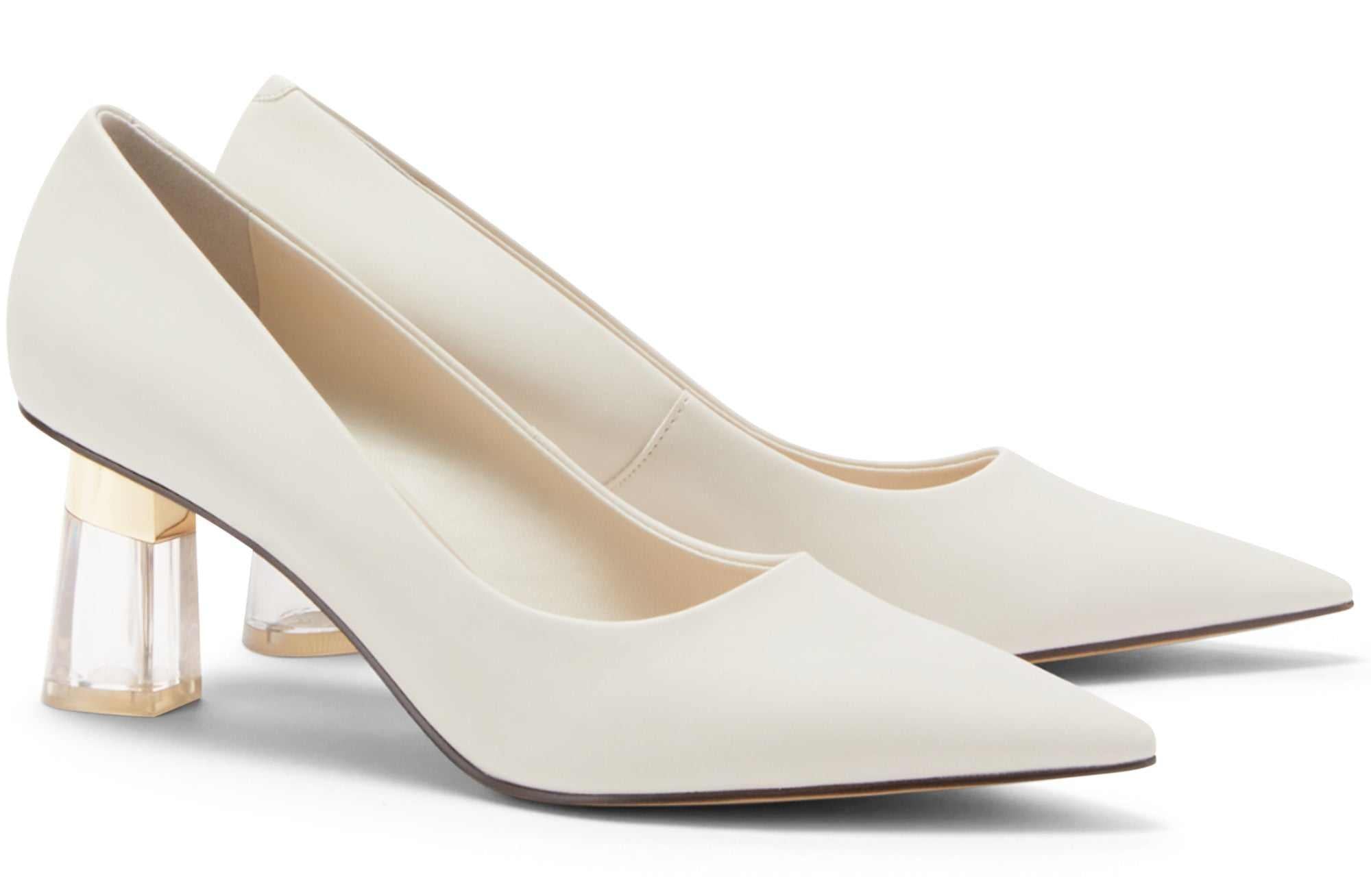 حذاء Pumps نسائي مدبب بكعب شفاف CHARLES & KEITH.