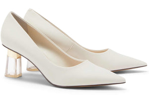 حذاء Pumps نسائي مدبب بكعب شفاف CHARLES & KEITH.
