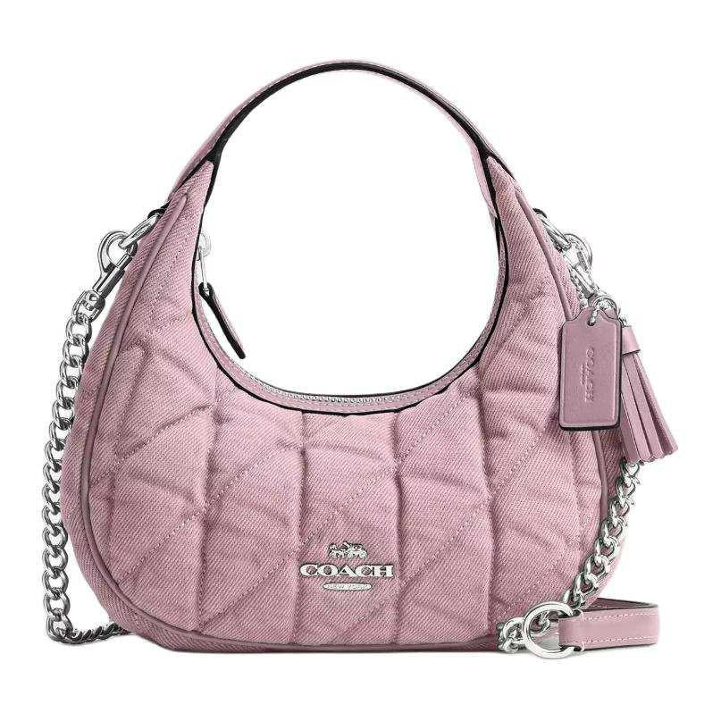 COACH CARMEN 20 Denim in leather Crossbody tote Mini Carnation.