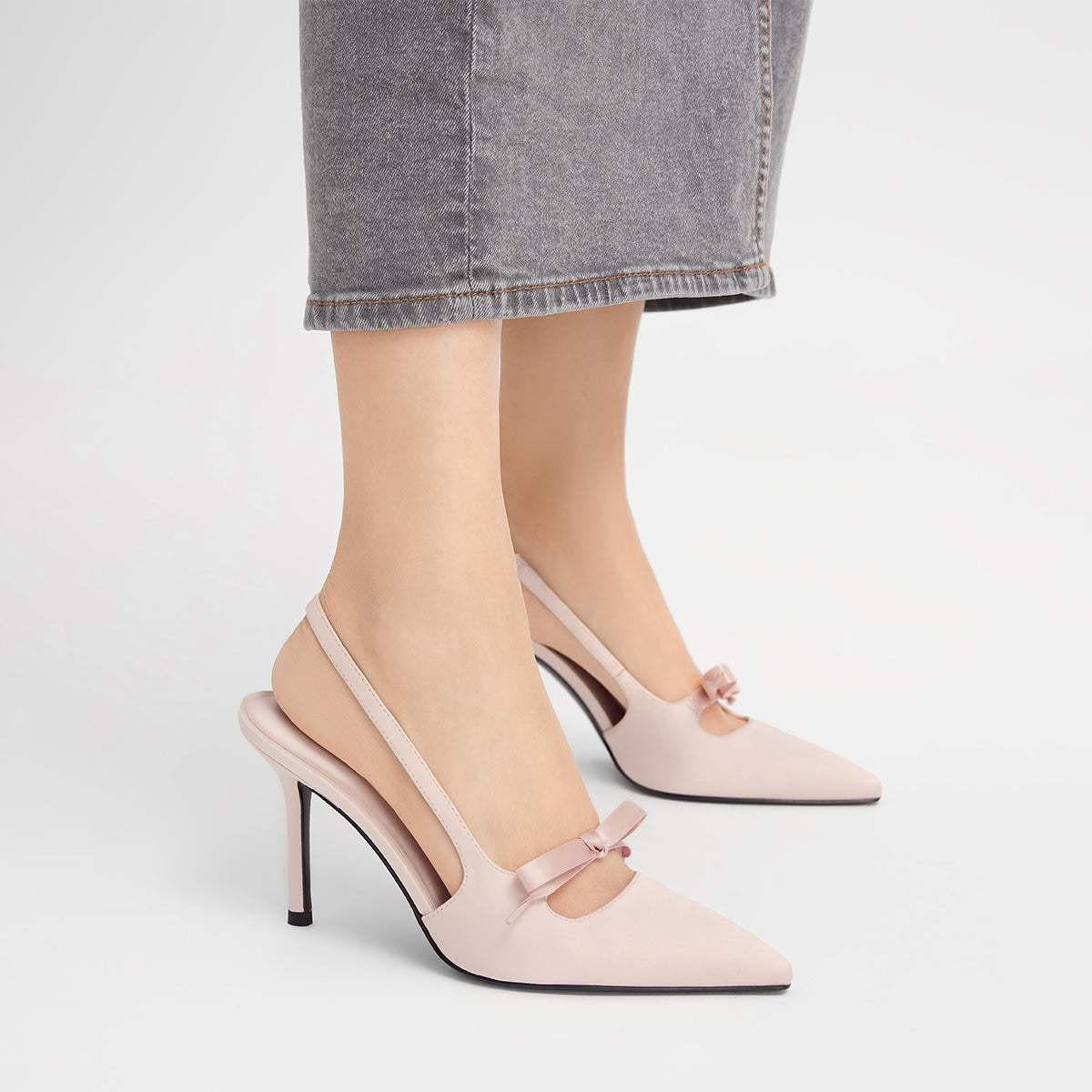 CHARLES & KEITH High Heel | حذاء سلينج باك من تشارلز آند كيث 🎀✨.