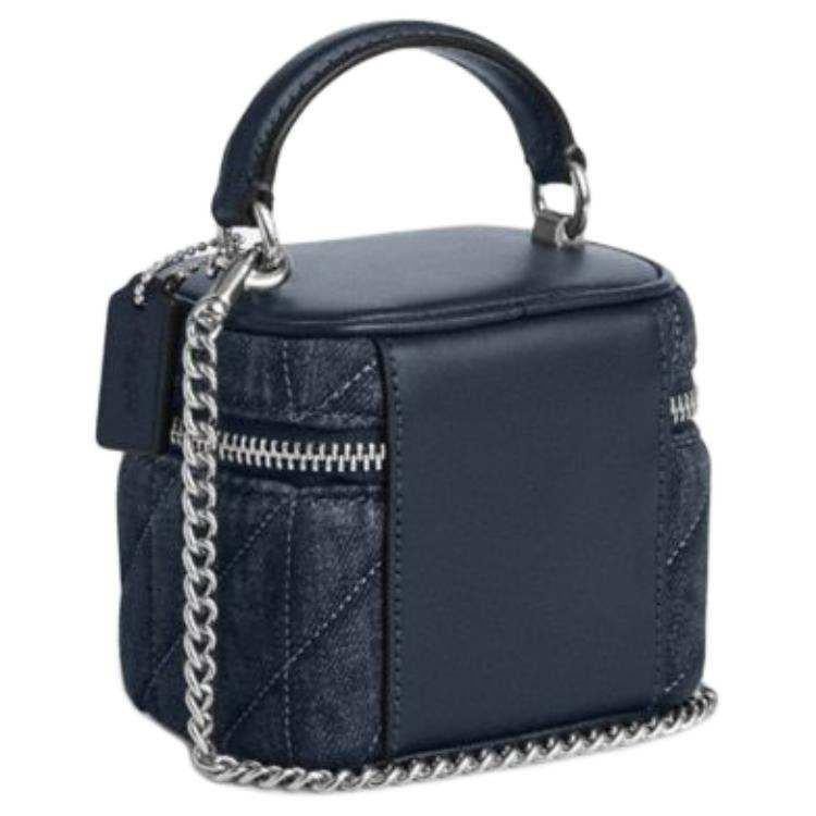 COACH Trail 12 Silver Tote Mini Blue.