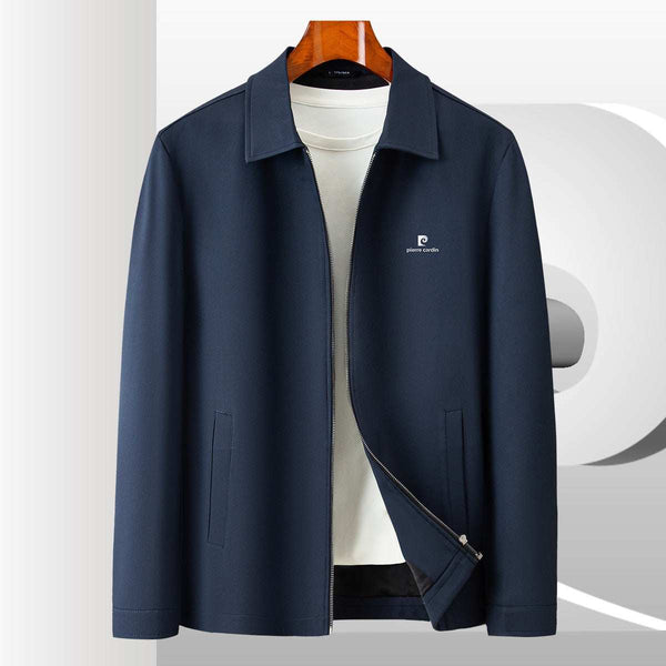 جاكيت بيزنس كاجوال كلاسيكي باللون الأزرق من Pierre Cardin بشعار صغير