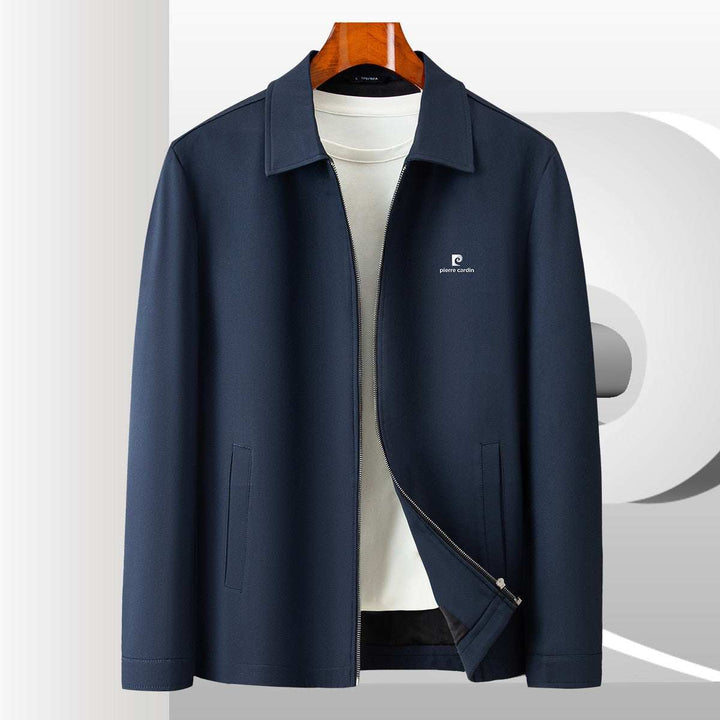 جاكيت بيزنس كاجوال كلاسيكي باللون الأزرق من Pierre Cardin بشعار صغير