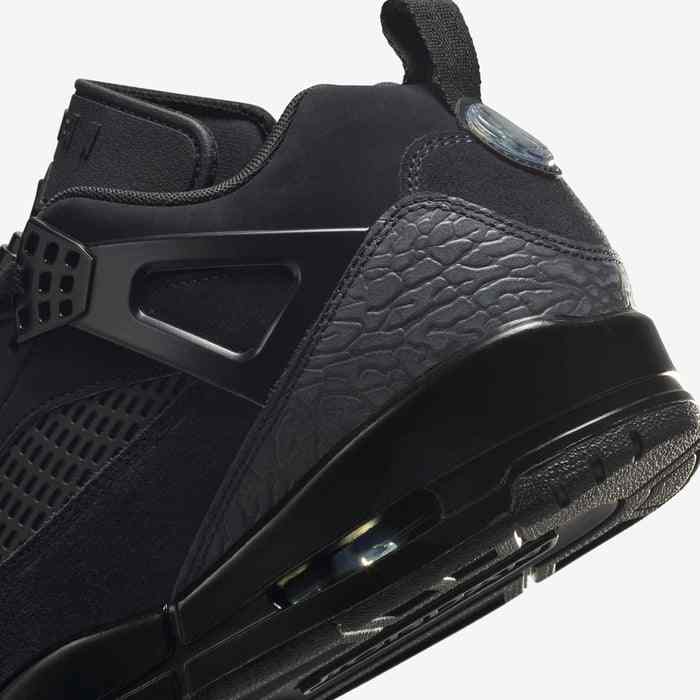 Air Jordan Spizike Low Black Vintage Basketball Shoes FQ1759-001 with Nike Air technology.