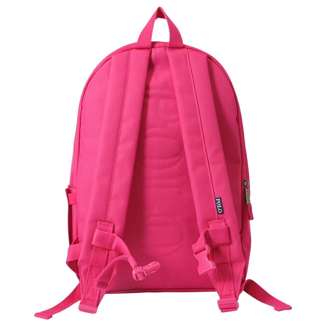 Polo Ralph Lauren Embroidered Pony Pattern Polyester Backpack Unisex Couple Pink