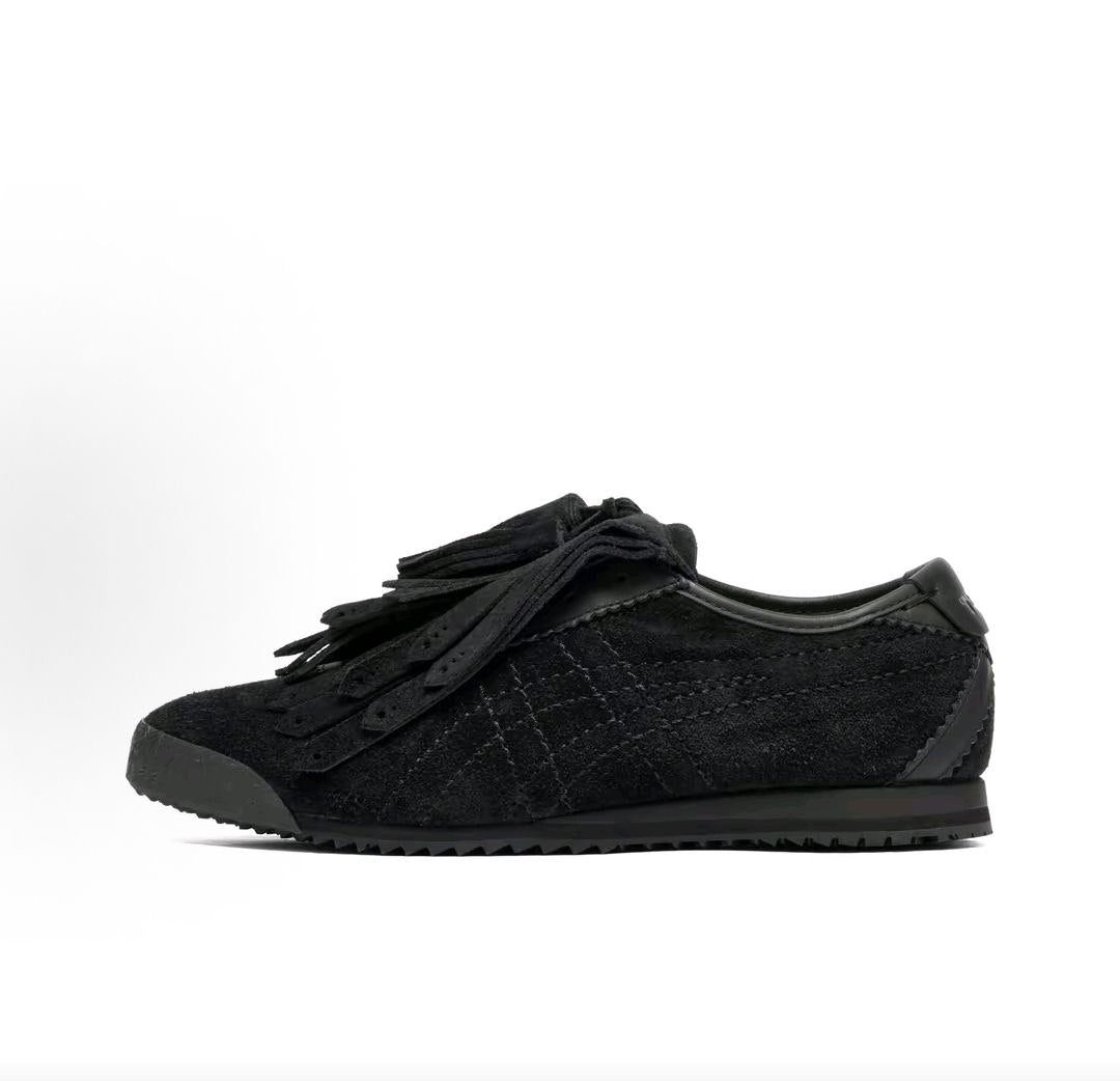 Onitsuka Tiger MEXICO 66 FRINGE Cool Black Tassel Classic Versatile Fashion Casual Shoes Unisex