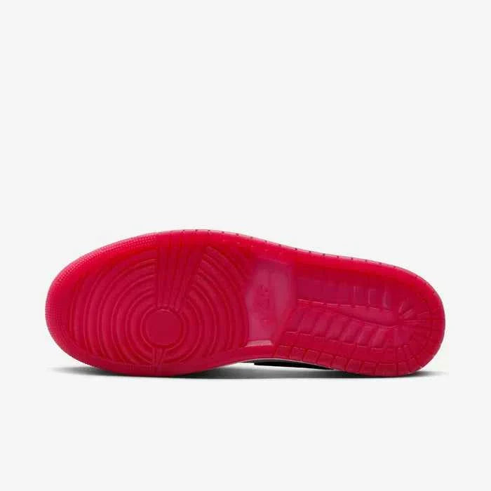 Air Jordan 1 Low with varsity red outsole, classic design, men's sneaker.