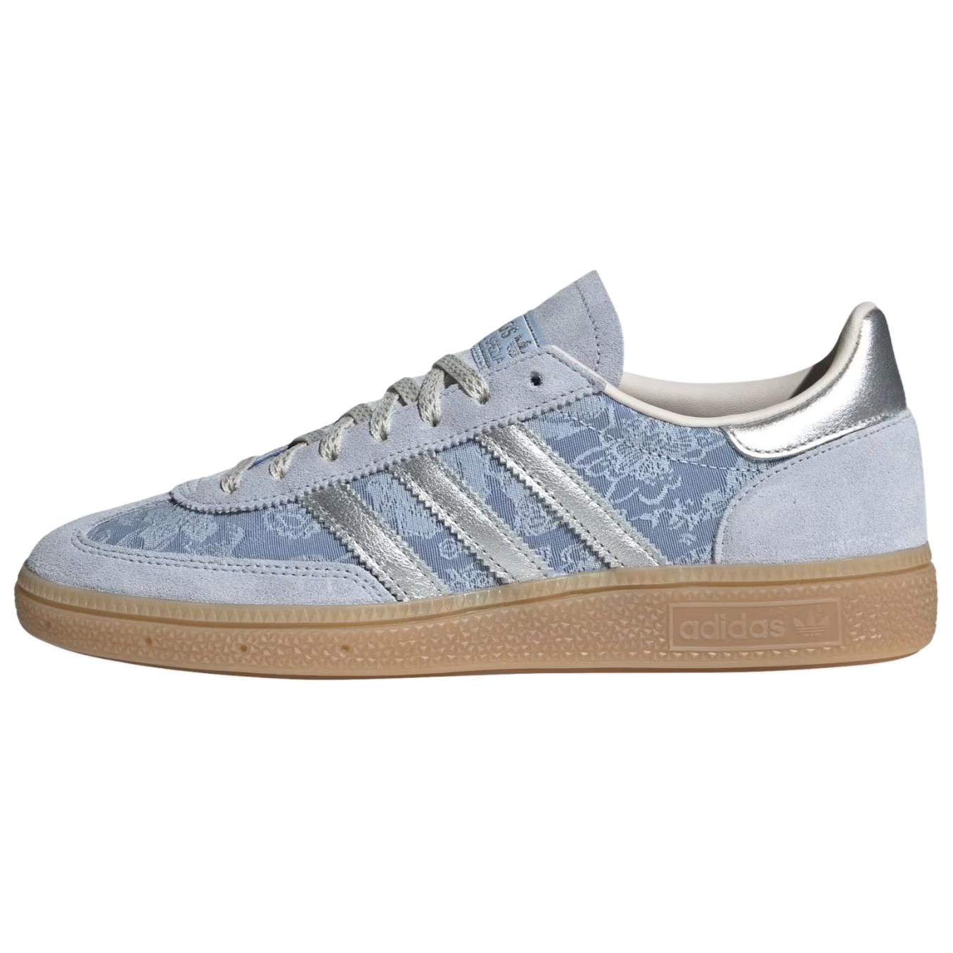 حذاء Adidas Samba Classic أزرق فضي بنقوش زهرية