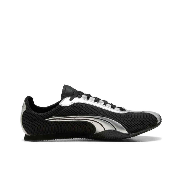 Puma Speedcat OG black and silver racing-inspired sneakers with suede and mesh upper and low-profile sole