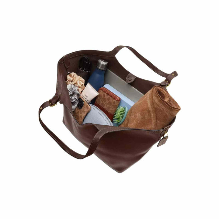 Coach Gramercy Tote 35 – شوكولاتة داكنة حقيبة يد جراميرسي جلد