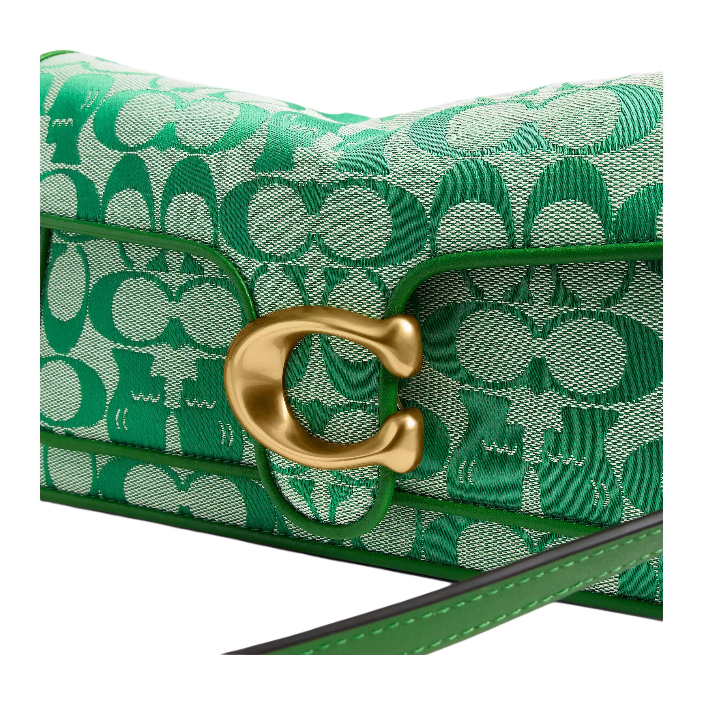 COACH x BRAIN DEAD Collaboration Soft Tabby 25 Brand Logo Fabric Blend Leather Single Shoulder Bag Medium Women's Kelly Green