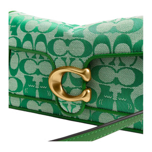 COACH x BRAIN DEAD Collaboration Soft Tabby 25 Brand Logo Fabric Blend Leather Single Shoulder Bag Medium Women's Kelly Green