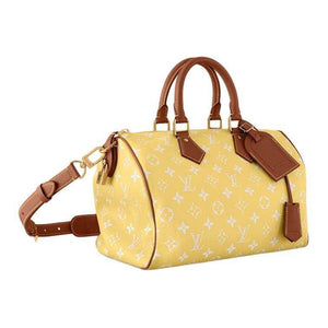 حقيبة Louis Vuitton Speedy 30 باللون الأصفر المميز.
