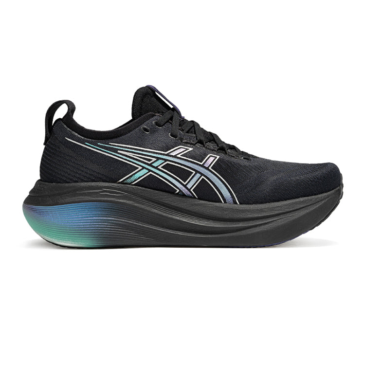 حذاء الجري ASICS Gel-Nimbus 27 بتوسيد PureGEL - أسود وتدرجات