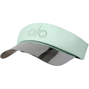 alo yoga brand letter design polyester sunshade hat for women, mint green