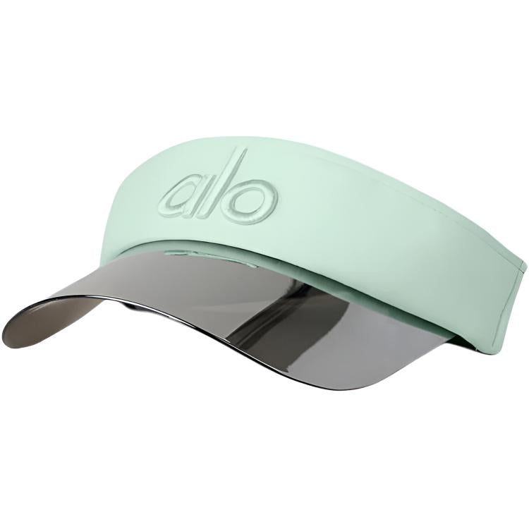 alo yoga brand letter design polyester sunshade hat for women, mint green