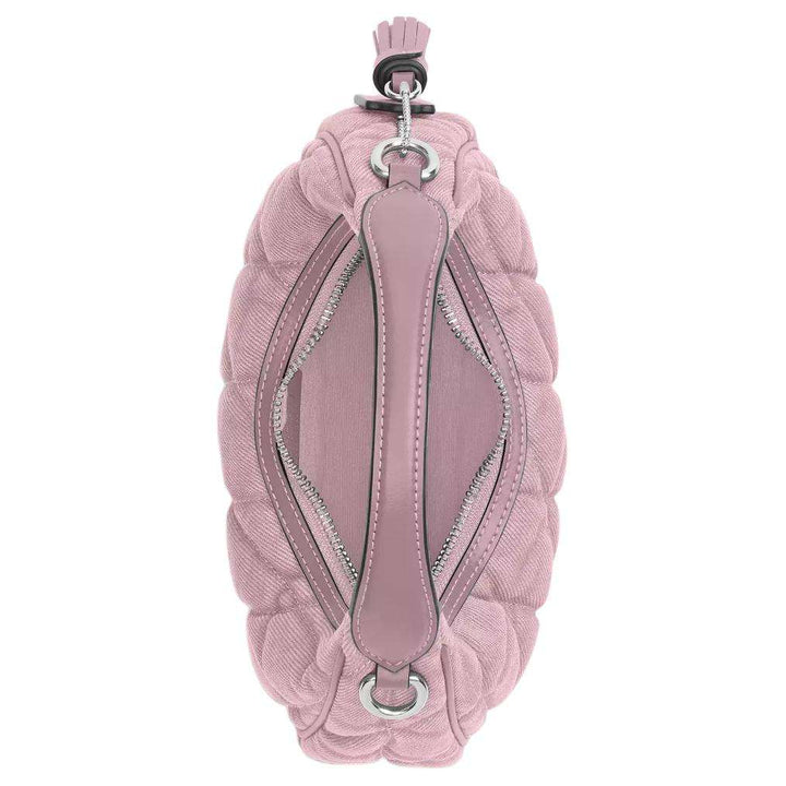 COACH CARMEN 20 Logo Detachable shoulder strap Denim in smooth leather Crossbody shoulder tote Mini Women's Carnation