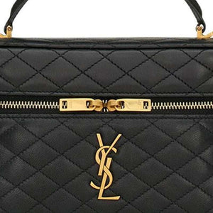 SAINT LAURENT GABY black سان لوران حقيبة مستحضرات تجميل غابي جلد ماعز.