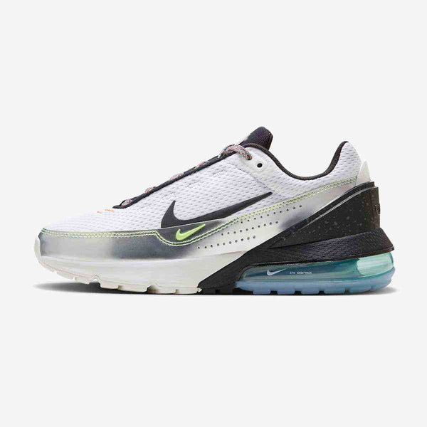 Nike Air Max 270 white black blue sneaker with visible air cushion and breathable mesh upper