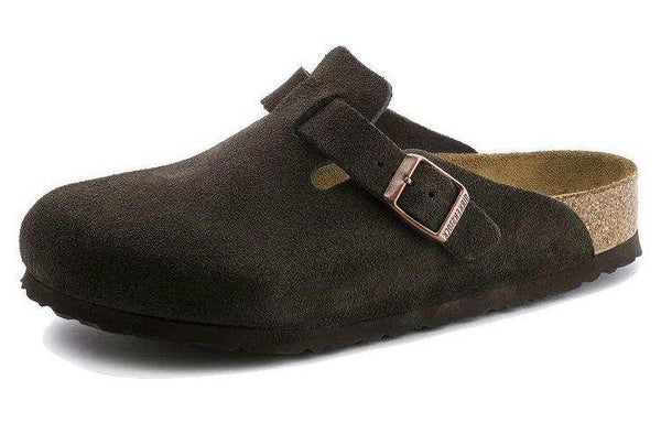 Birkenstock Boston Toe Slippers Dark Brown Regular (Wide)