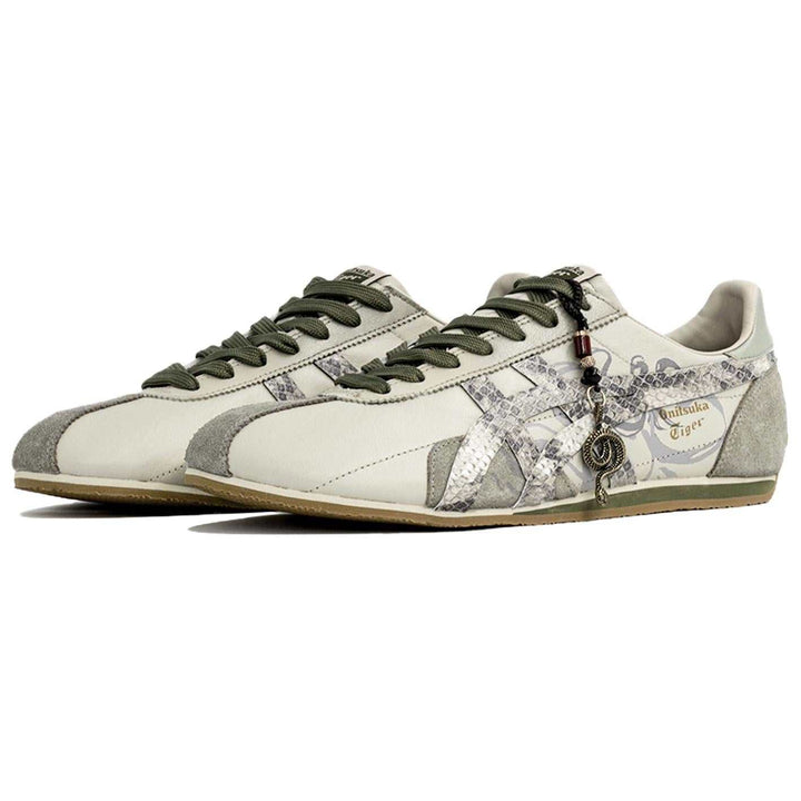 حذاء Onitsuka Tiger أخضر فاتح بتصميم خاص أنيق ومريح مناسب للخروجات اليومية والكاجوال