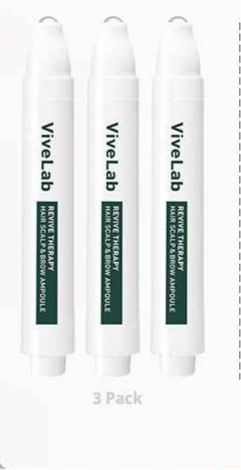 vivelab scalp care serum 3 pack for hair and brow ampoule revitalization
